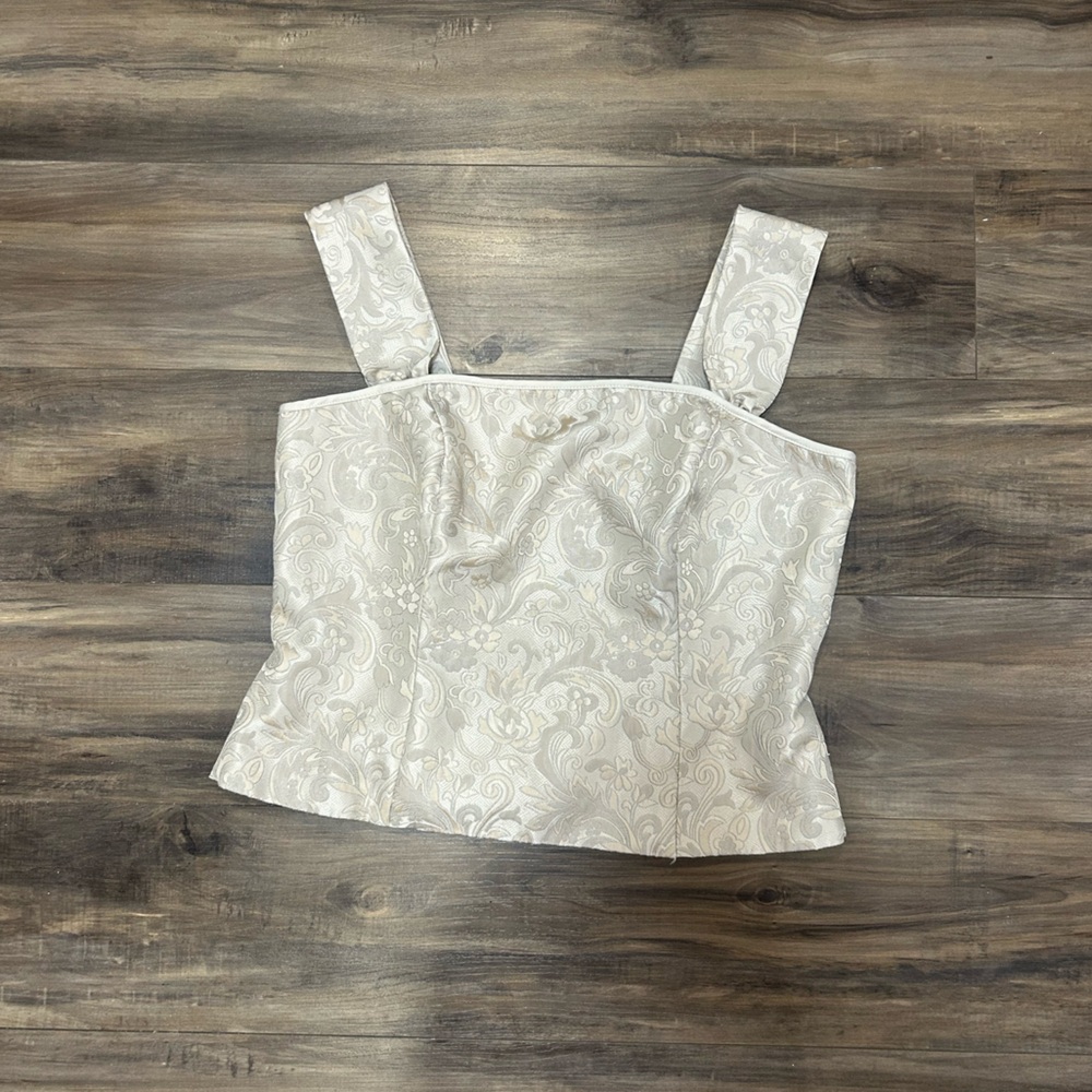 Elegant Cream Corset Women's Top